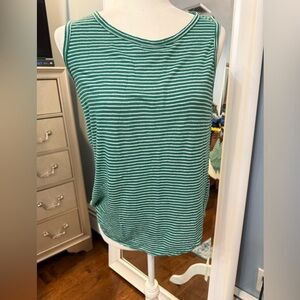Velvet Teal Striped Women's Tank Top